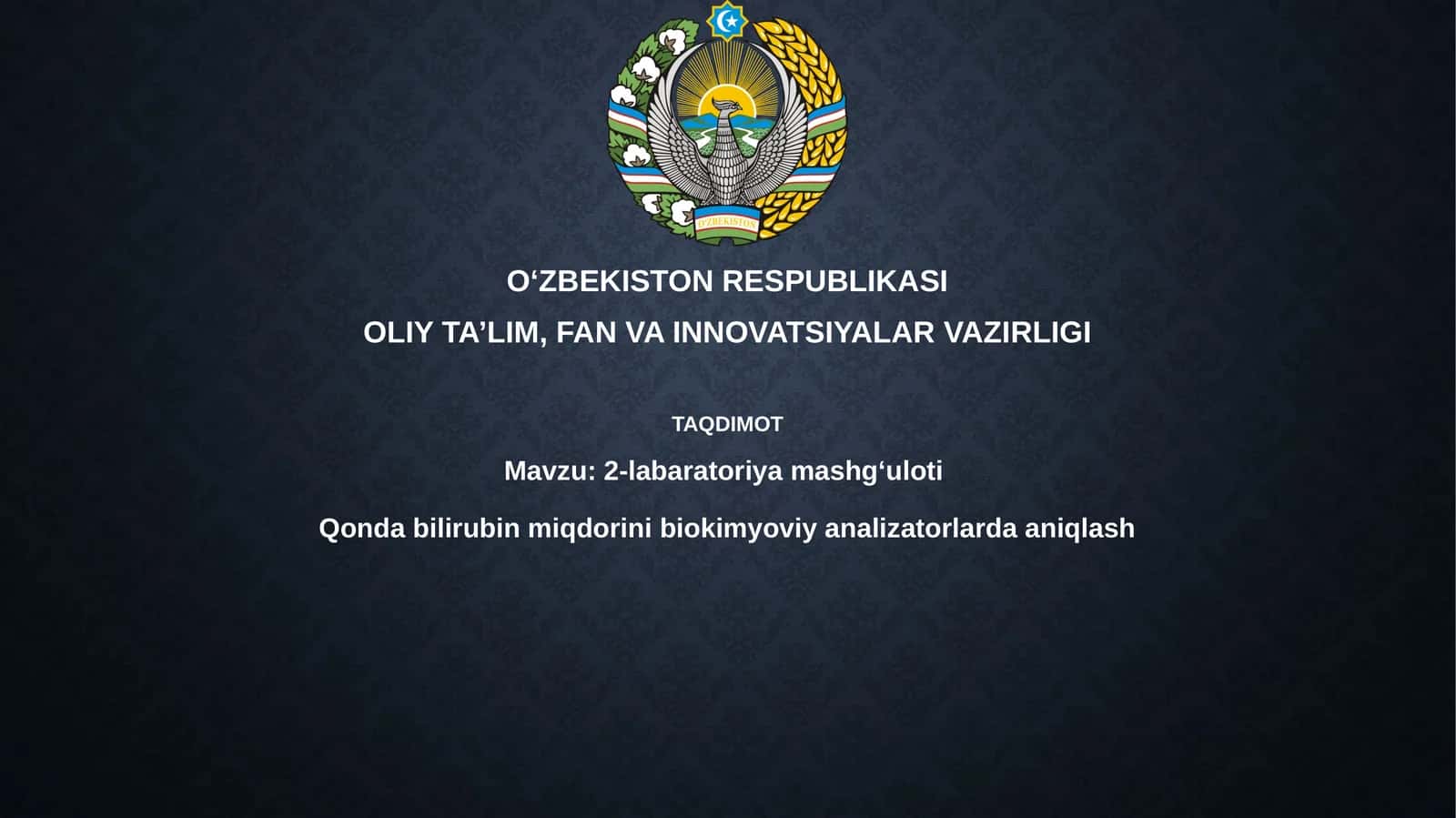 Qondibilirubin miqdori biokimyoviy analizatorlarda aniqlash 1
