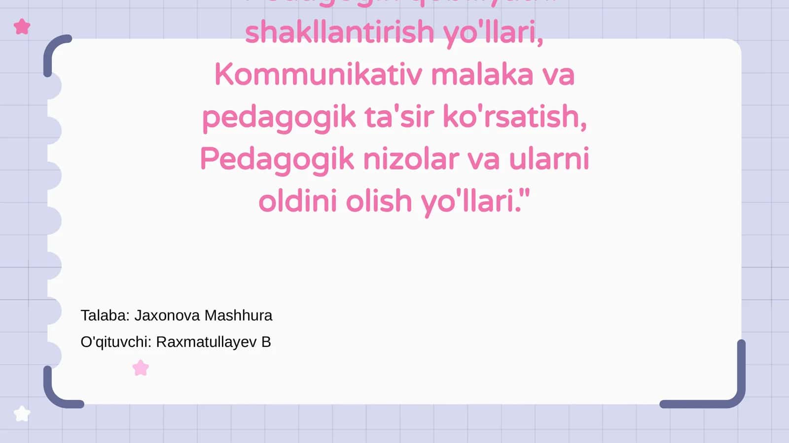 Pedagogik qobiliyatni shakllantirish usullari 1