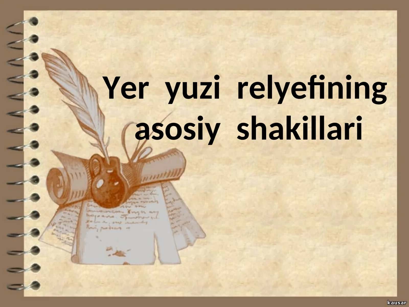 Yer yuzi relyefining asosiy shakillari 1