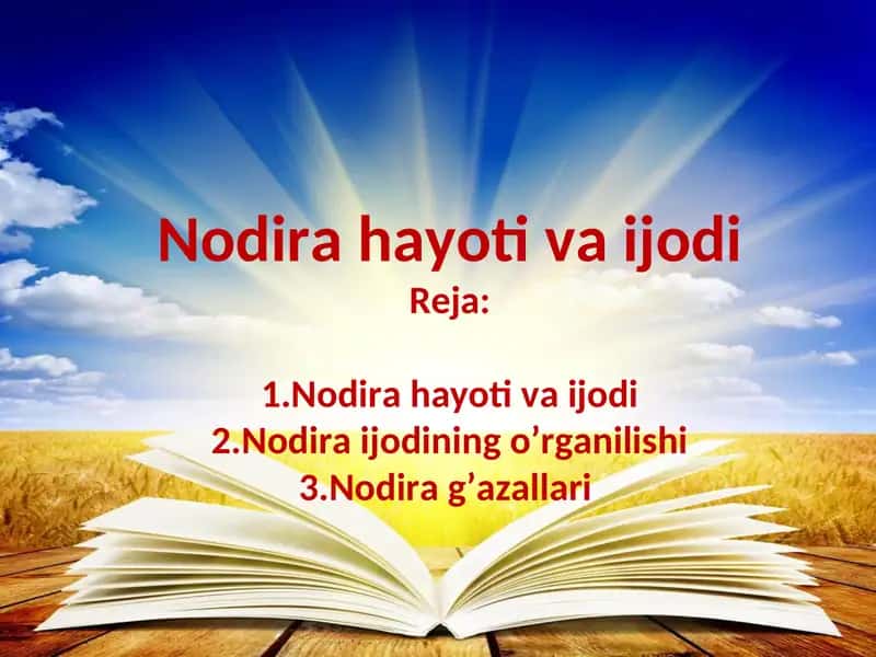 Nodira hayoti va ijodi 1