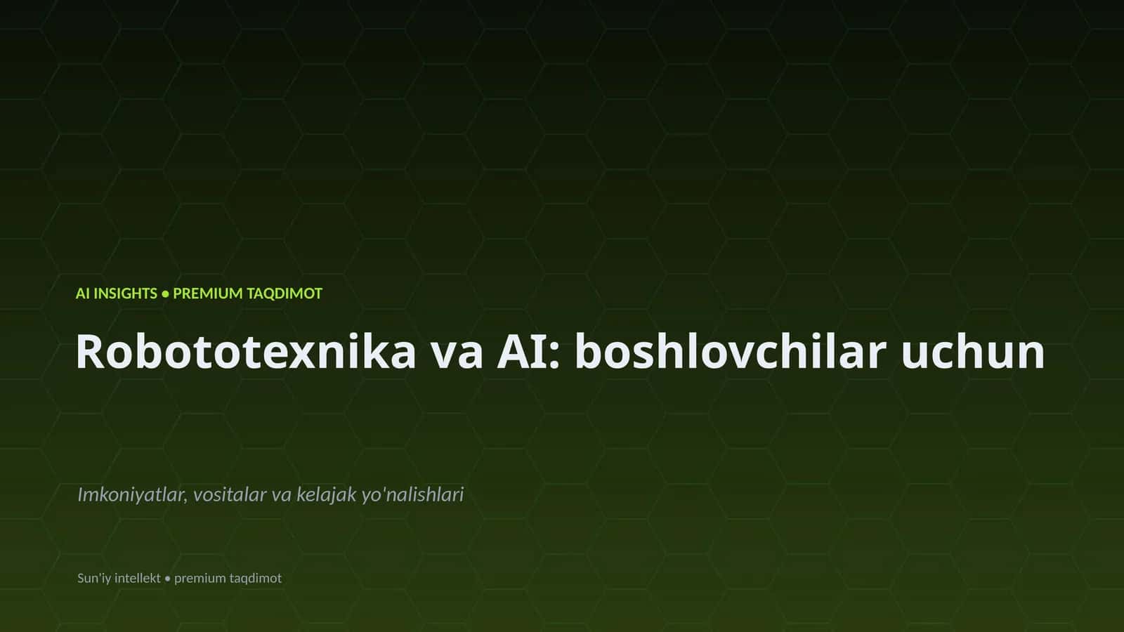 AI INSIGHTS • PREMIUM TAQDIMOT 1