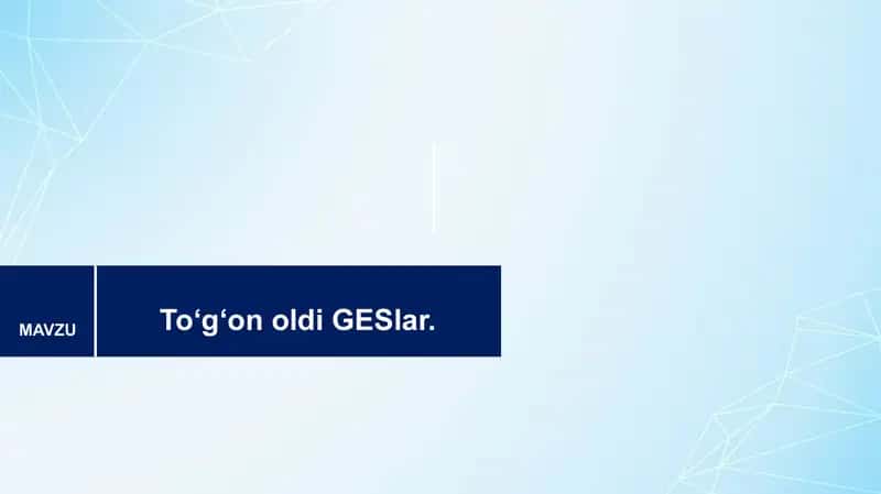 Gidroelektrostansiyalar 1