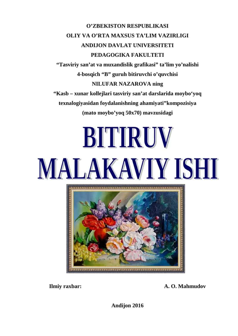 Tasviriy san’at va muxandislik grafikasi 1
