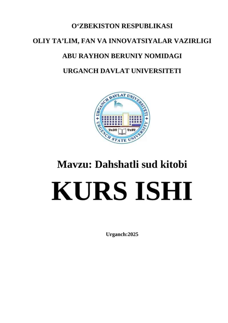 Dahshatli sud kitobi 1