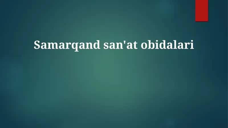 Samarqandsan'atobidalari 1