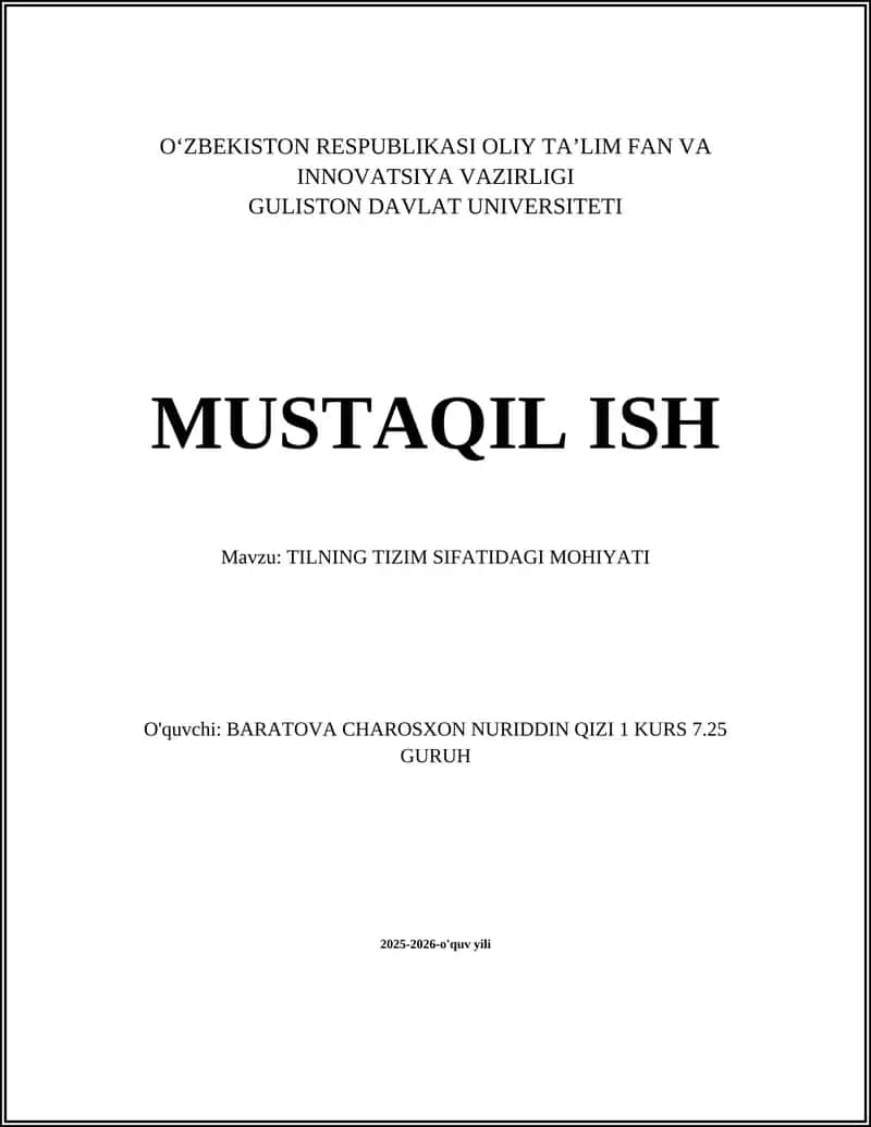 TILNING TIZIM SIFATIDAGI MOHIYATI 1