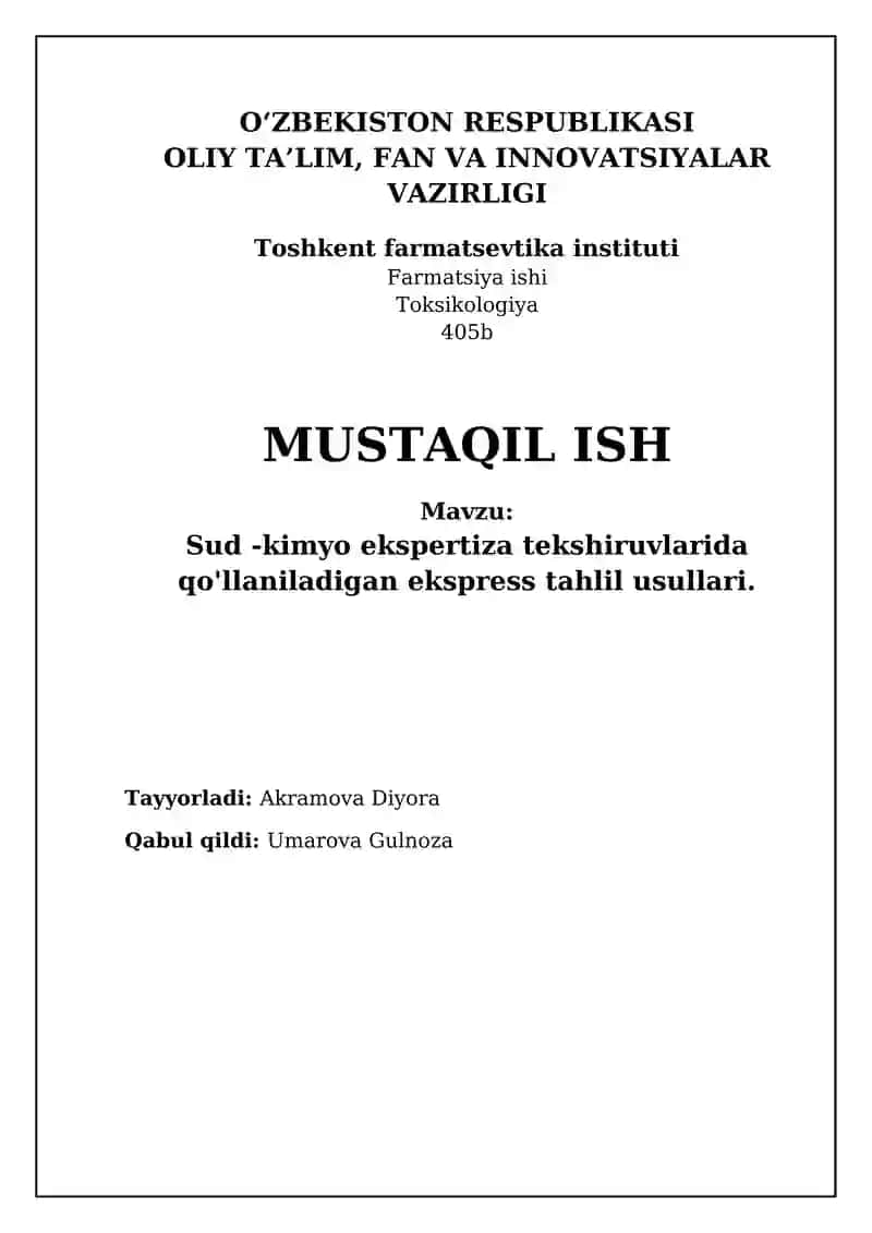Sud kimyoviy ekspertizasi
