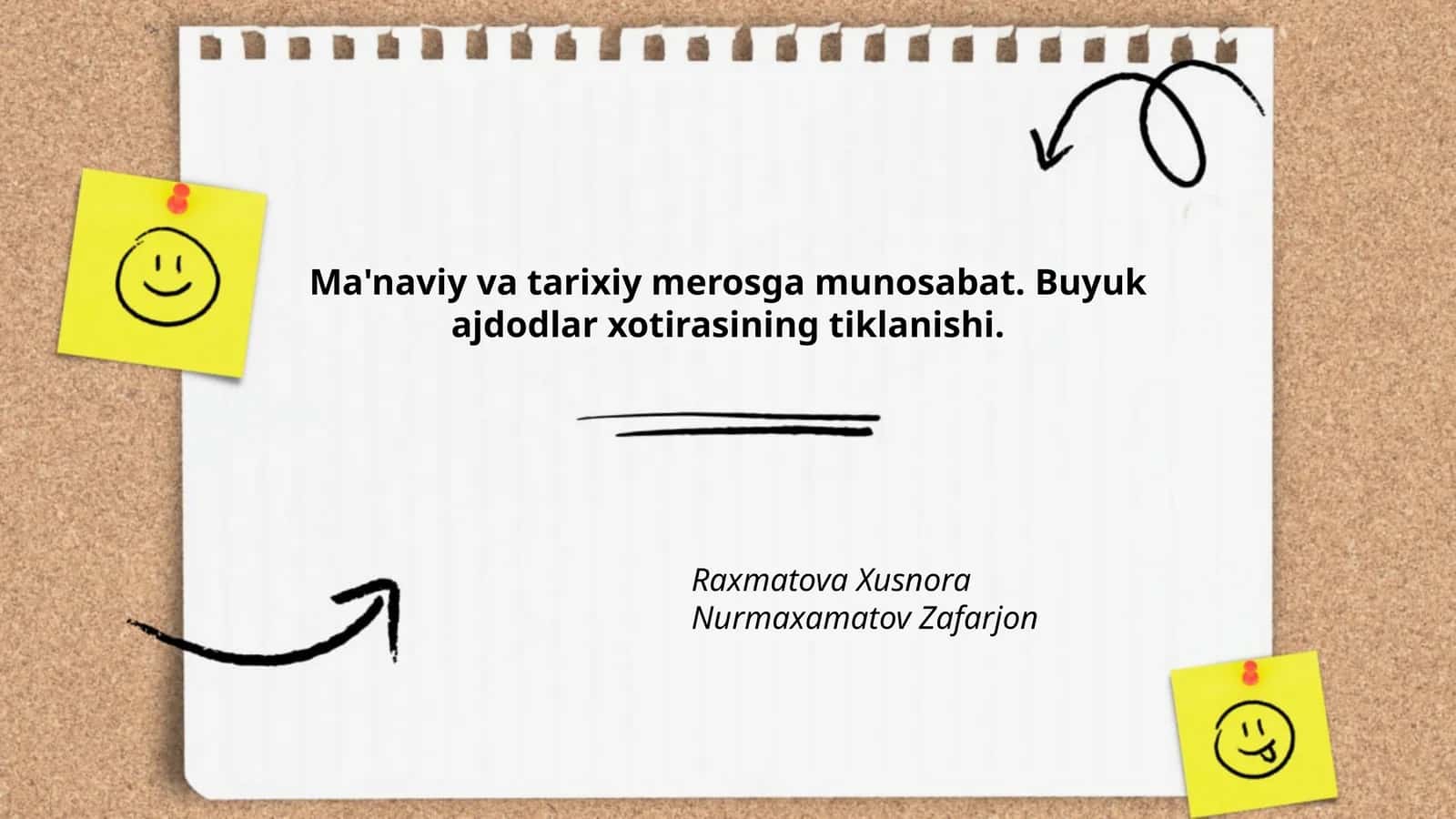 Ma'naviy va tarixiy merosga munosabat 1