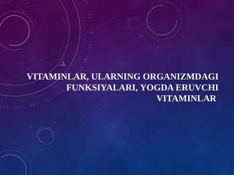 VITAMINLAR 1