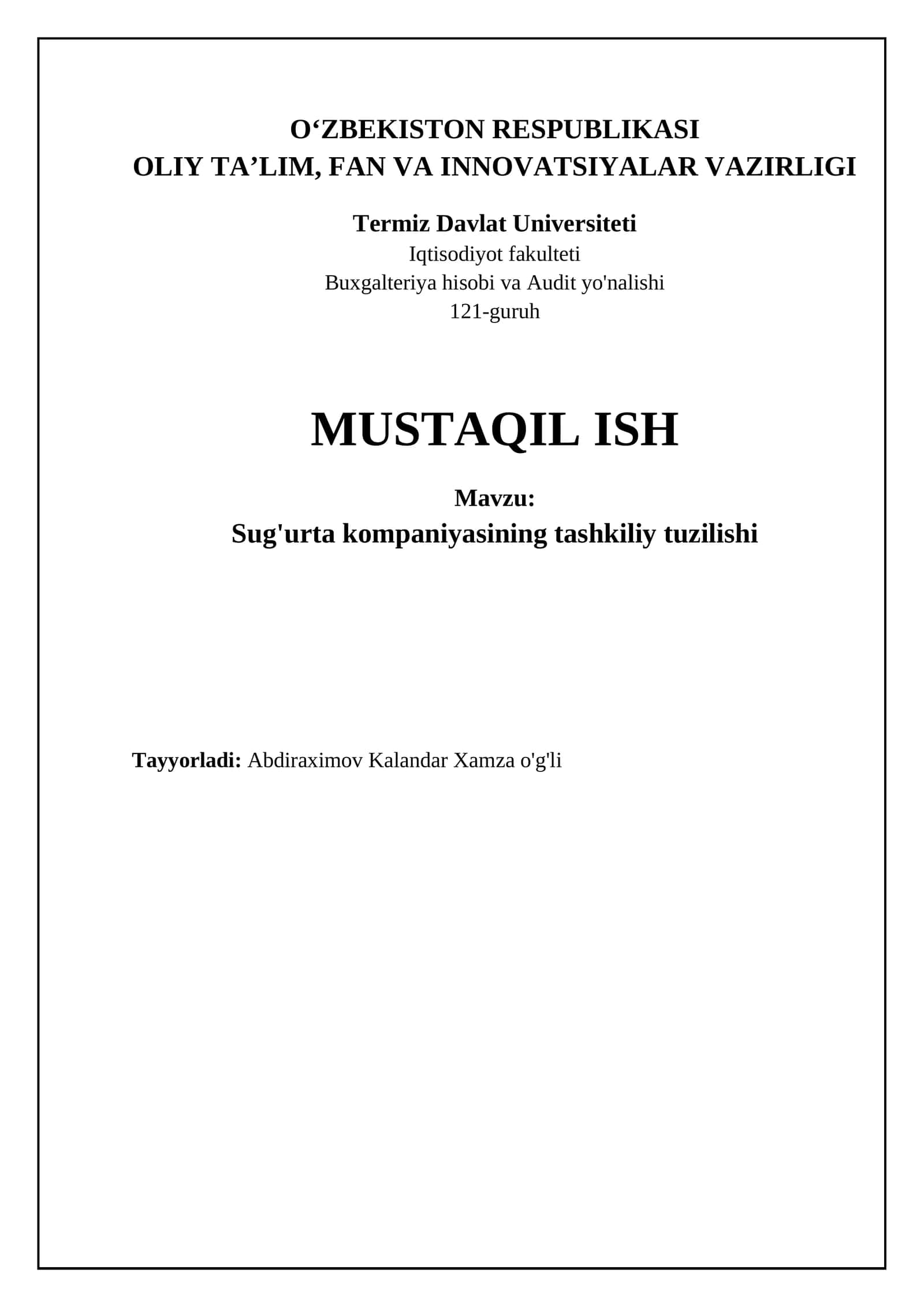 Sug'urta kompaniyasining tashkiliy tuzilishi: turlari va asosiy elementlari 1