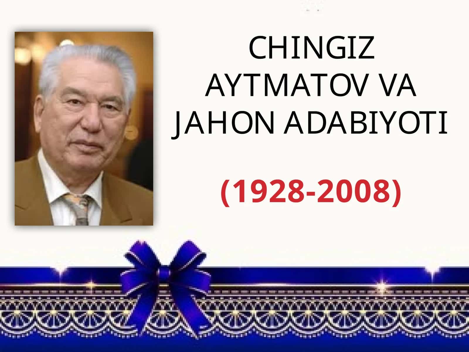Chingiz Aytmatov vajahona adabiyoti 1