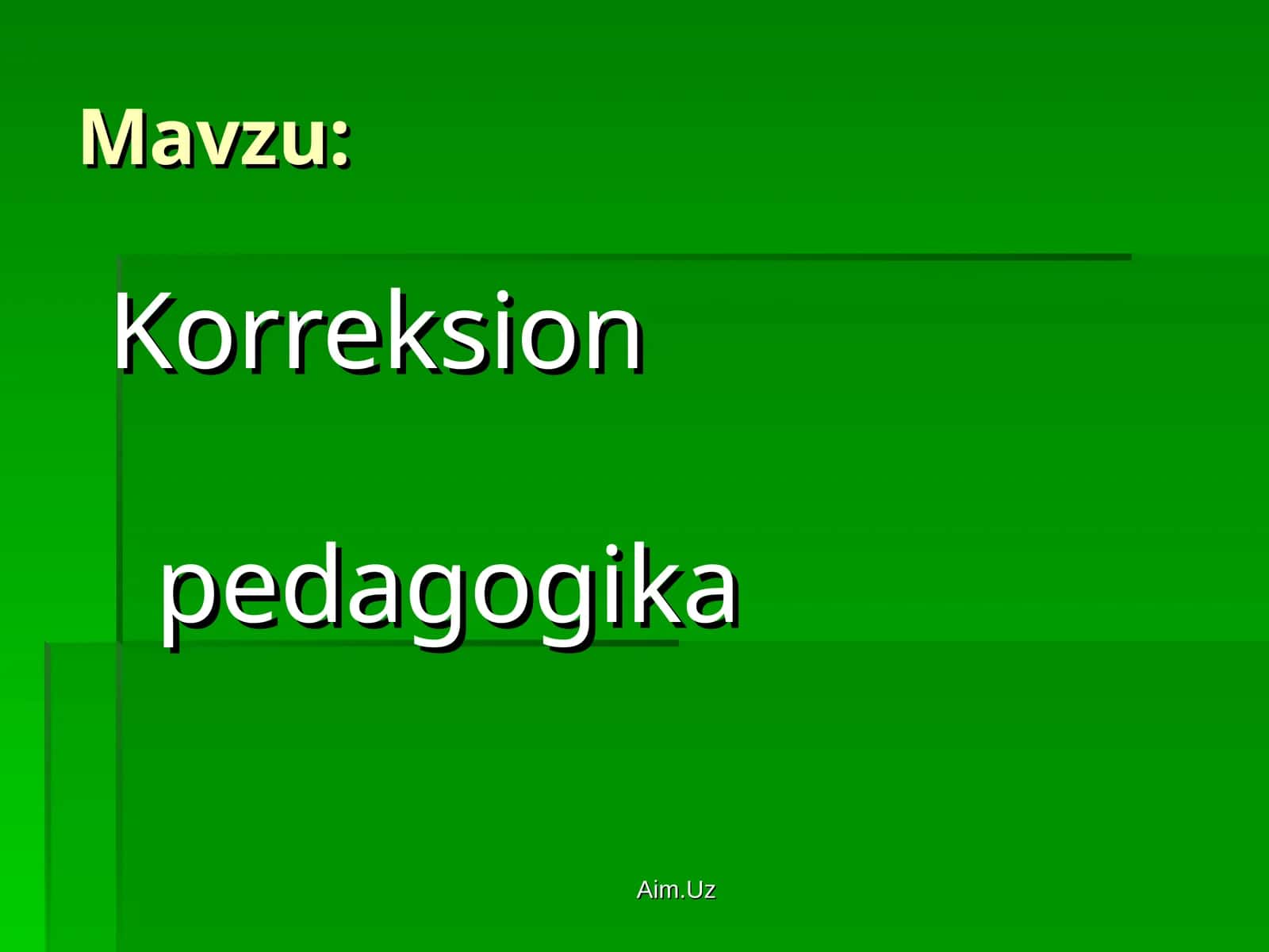 Korreksion pedagogika 1