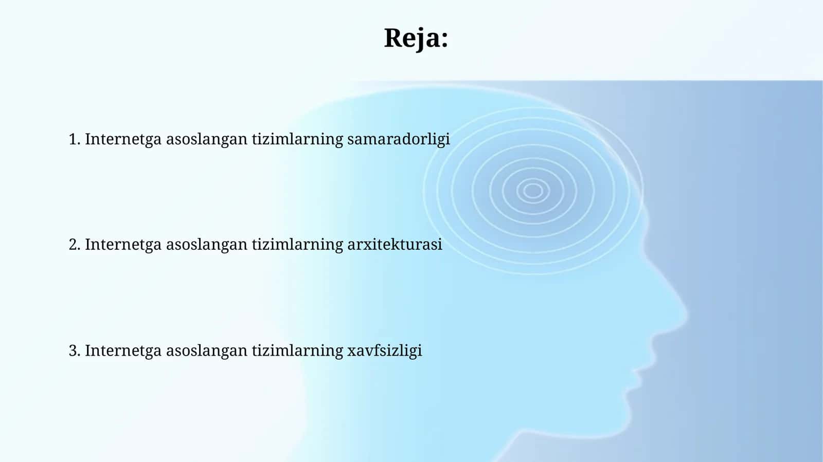 Internetga asoslangan tizimlarning samaradorligi 1