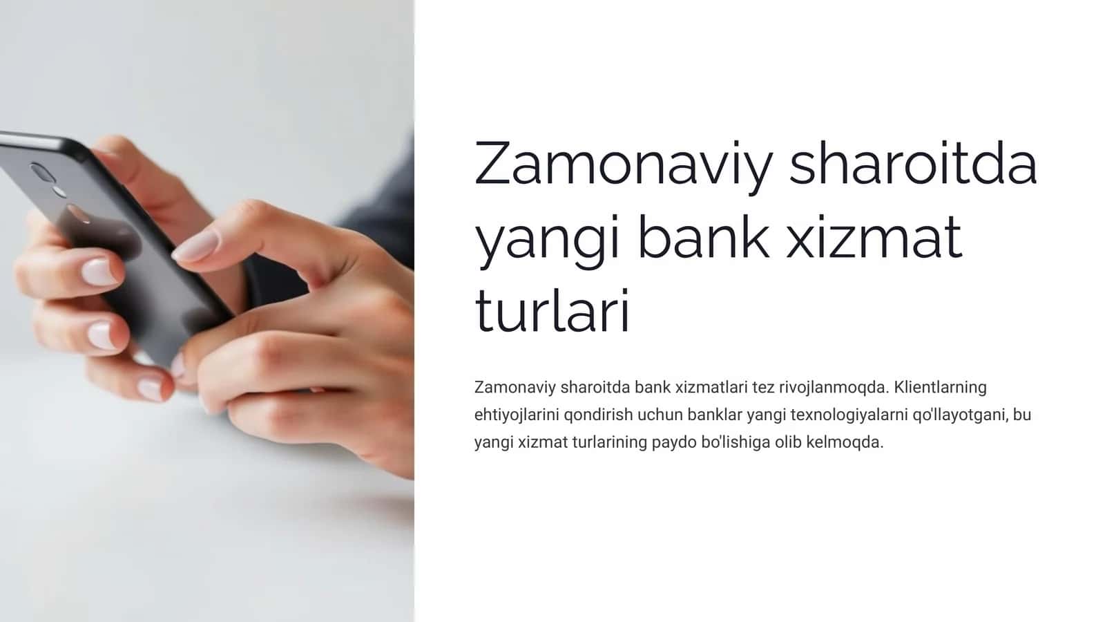 Zamonaviy sharoitda yangi bank xizmat turlari 1