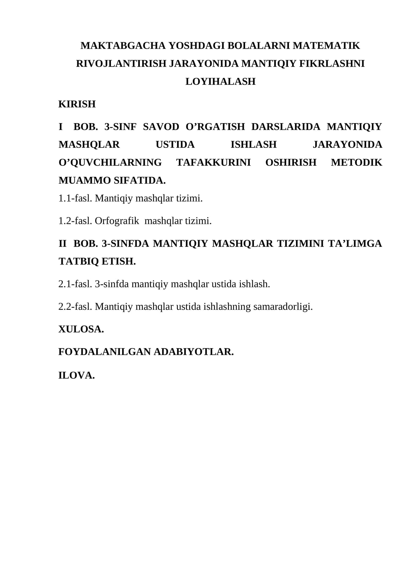 MAKTABGACHA YOSHDAGI BOLALARNI MATEMATIK RIVOJLANTIRISH JARAYONIDA MANTIQIY FIKRLASHNI LOYIHALASH 1