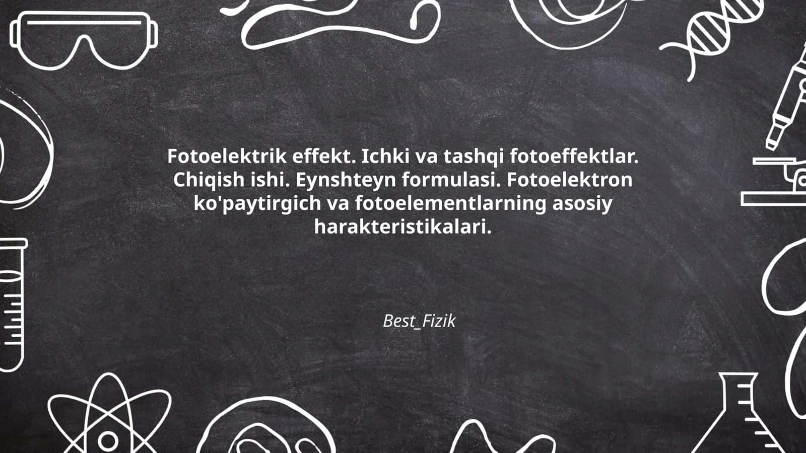 Fotoelektrik effekt 1