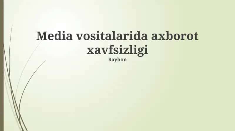 Axborot xavfsizligi 1