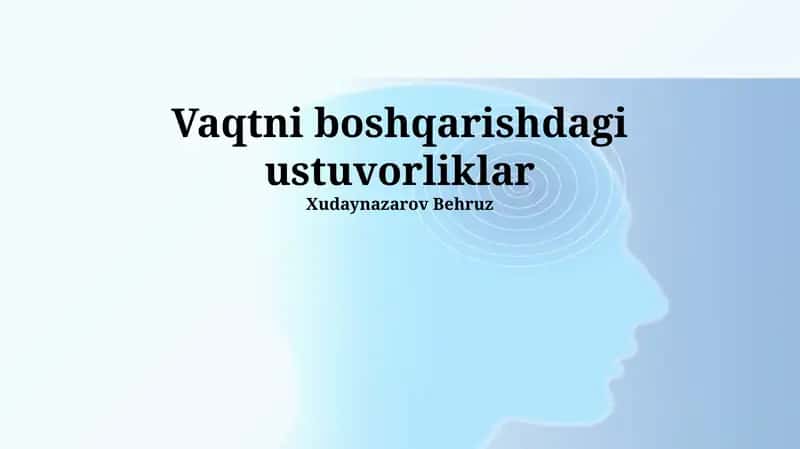 Ish va shaxsiy hayot muvozanati 1