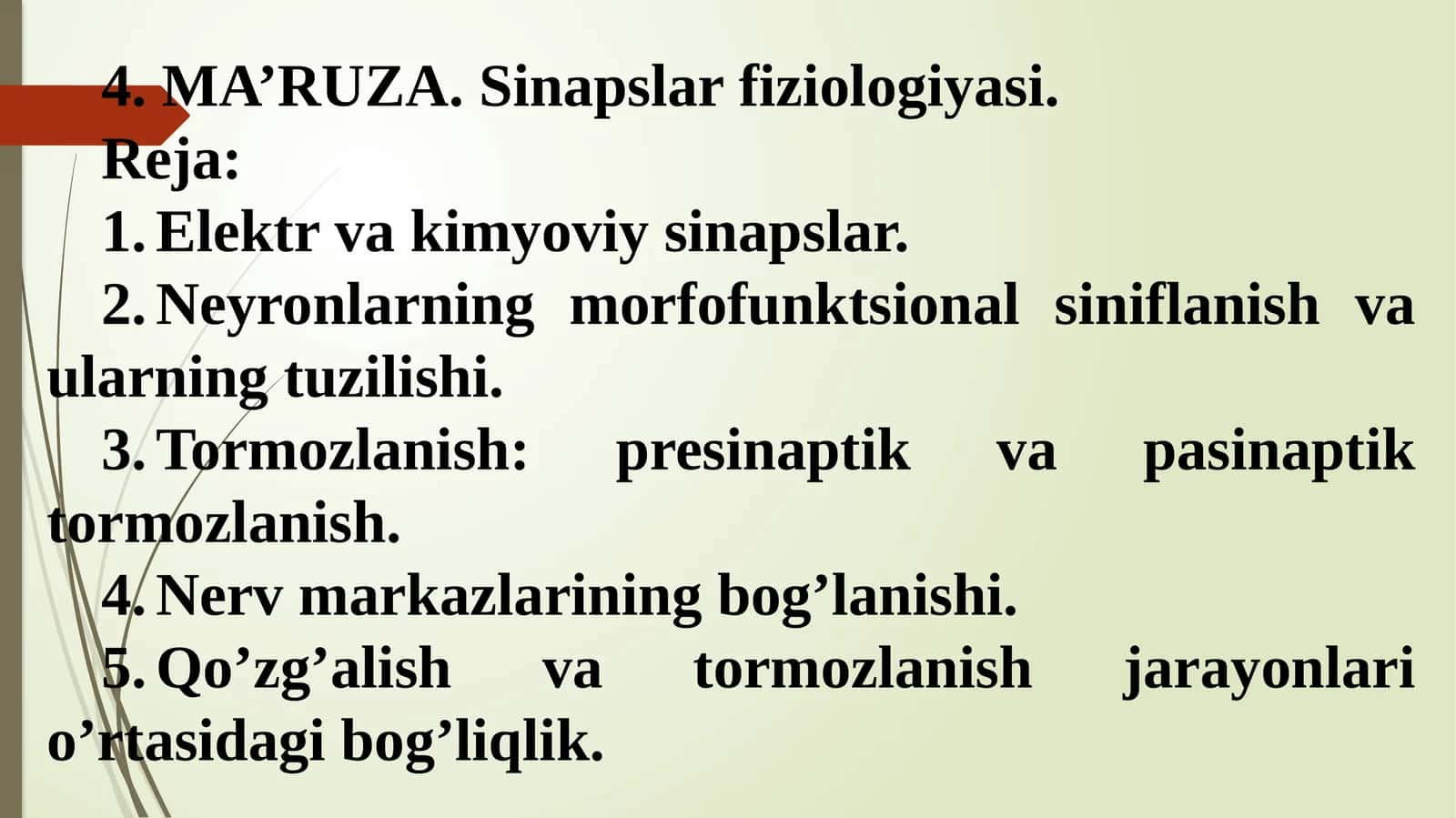 Sinapslar fiziologiyasi 1
