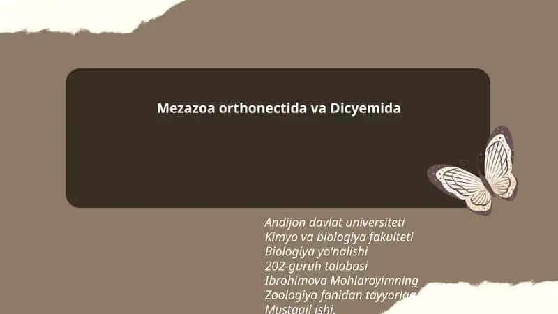 Mezazoa orthonectida va Dicyemida 1