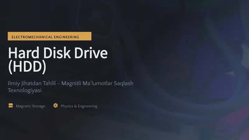 HDD hard disk drive - Magnitli Ma'lumotlar Saqlash Texnologiyasi 1