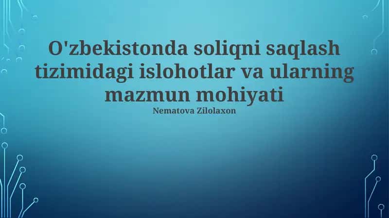 Elektron Soliq Hisobi va To'lovlar 1