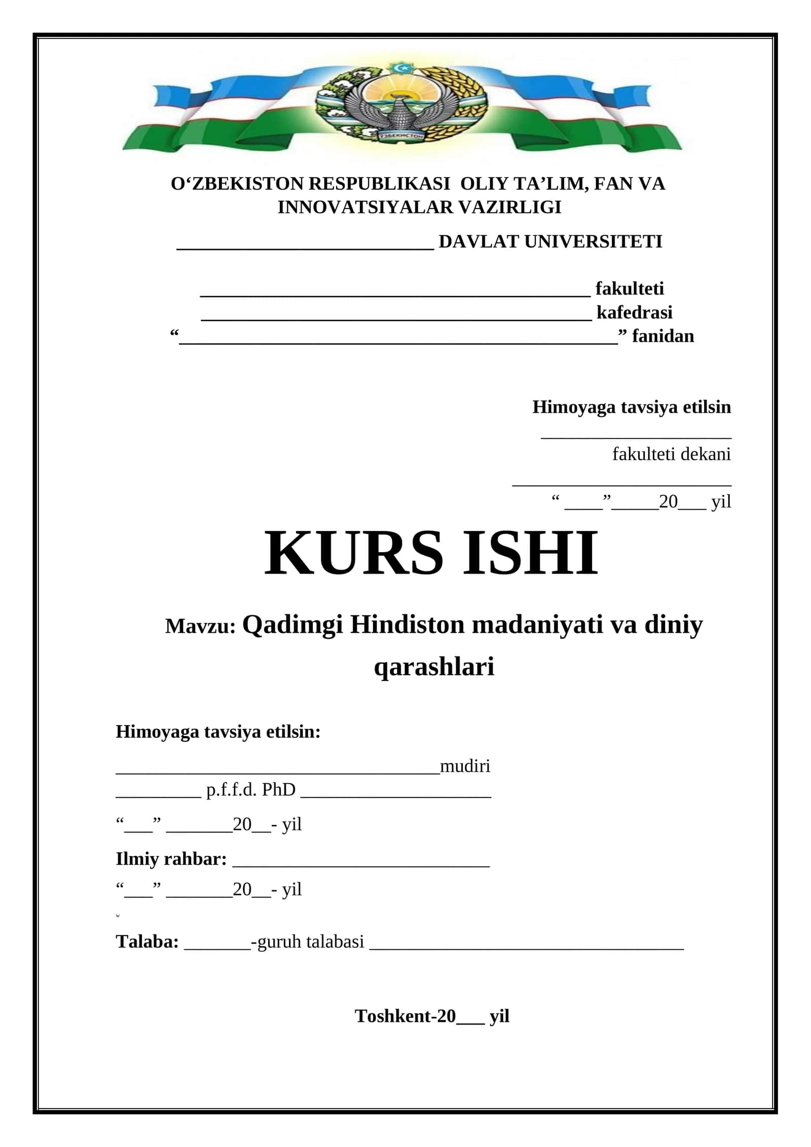 Qadimgi Hindiston madaniyati va diniy qarashlari 1