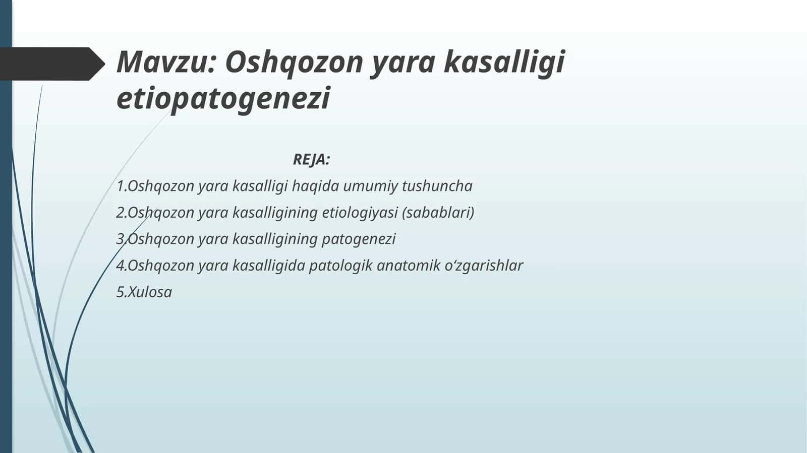 Oshqozon yarasi kasalligi etiopatogenezi 1