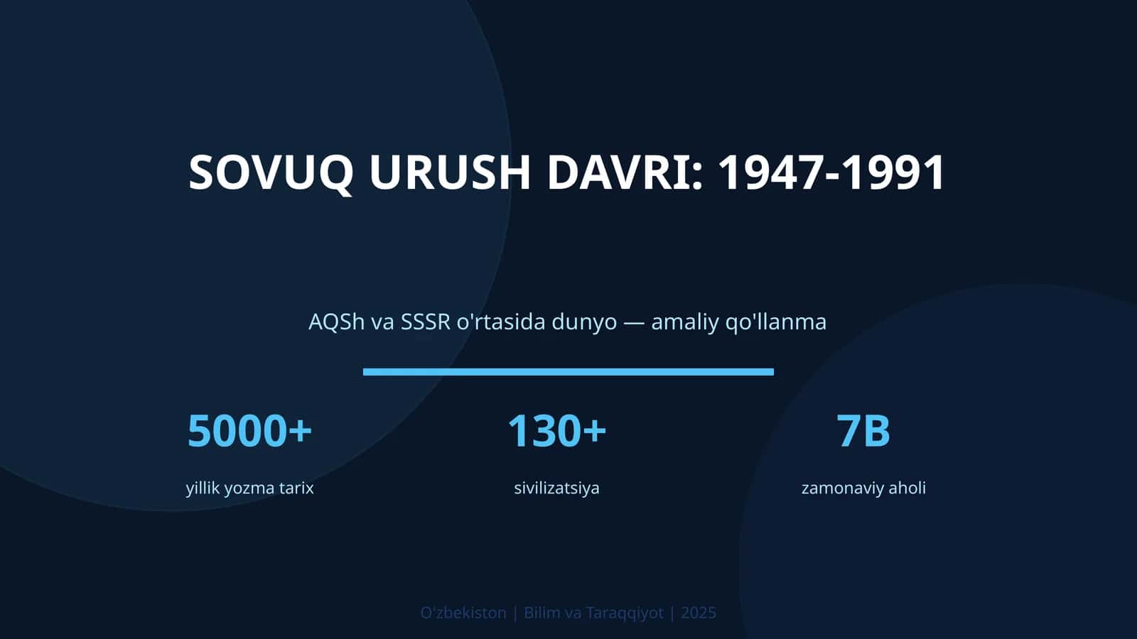 Sovuq urush davri: 1947-1991 1