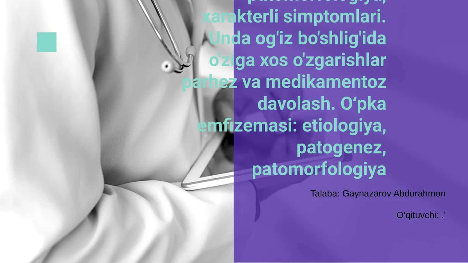 Plevritlar etiologiya, patogenez, patomorfologiya 1