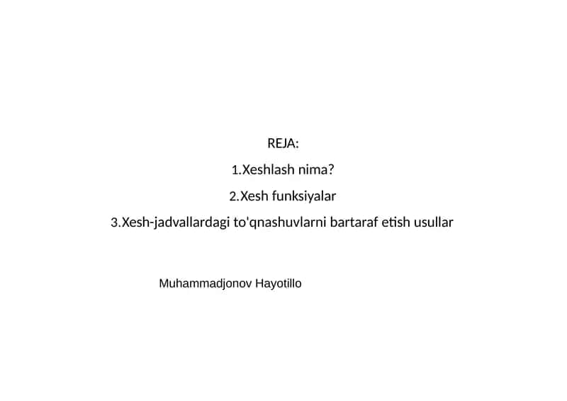 Xeshlash 1