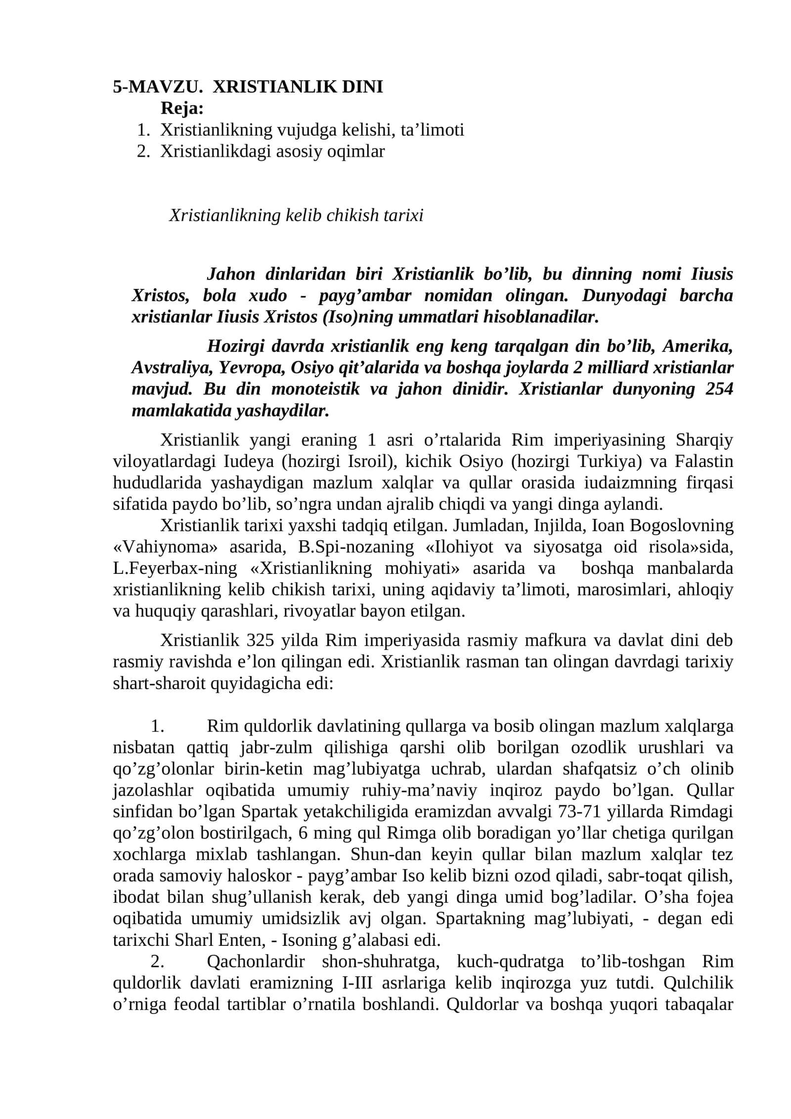 Xristianlik dini 1