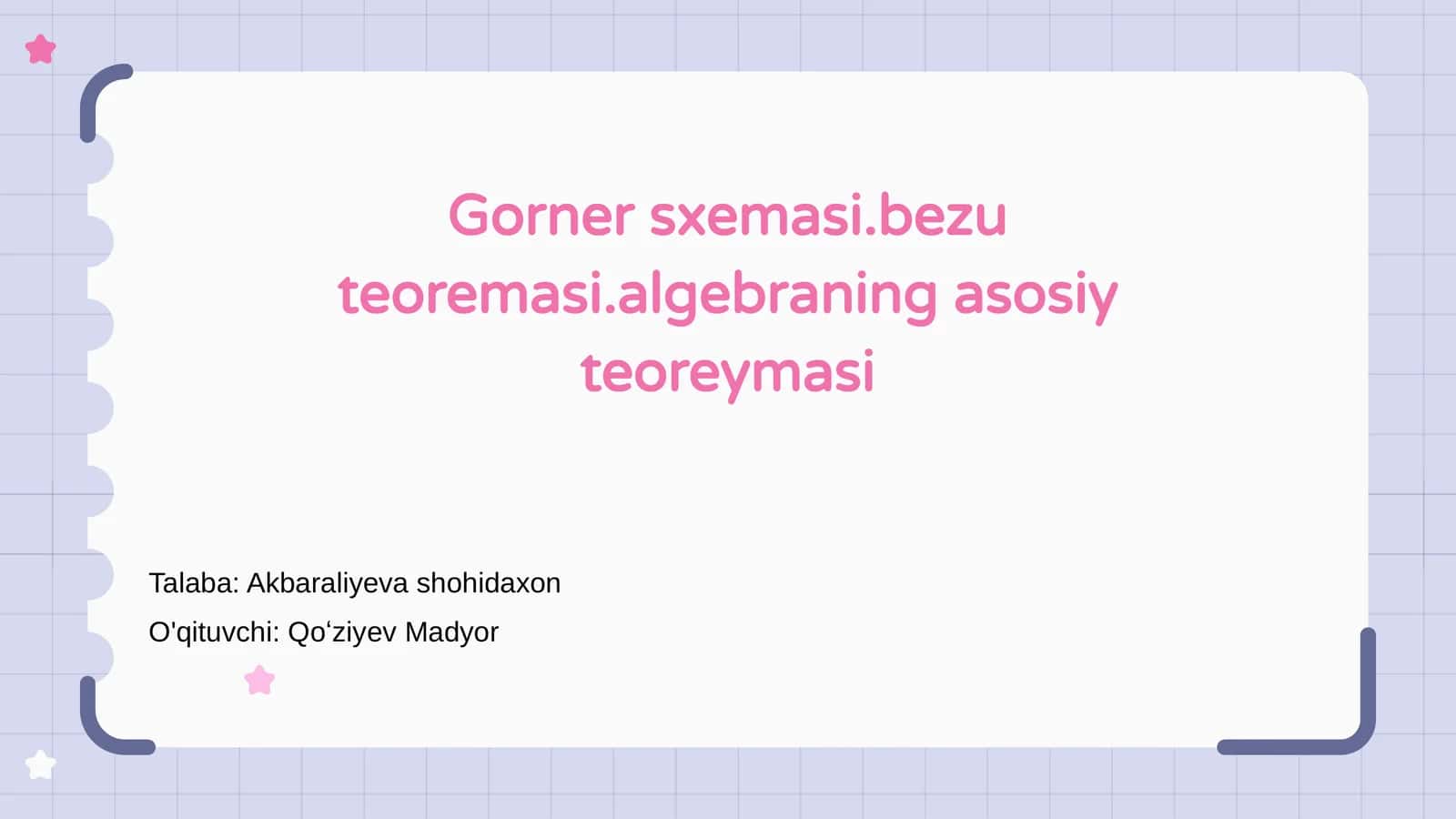 Gorner sxemasi 1