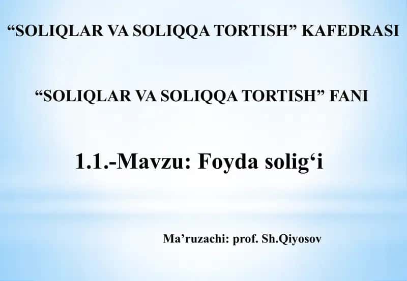 SOLIQLAR VA SOLIQQA TORTISH 1