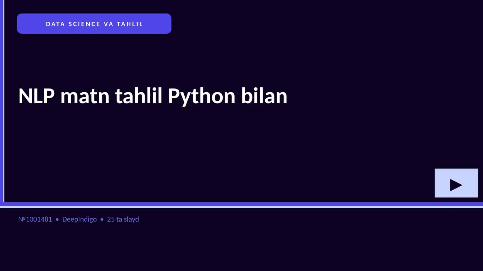 NLP matn tahlil Python bilan 1