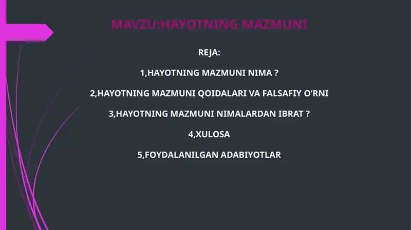 HAYOTNING MAZMUNI 1