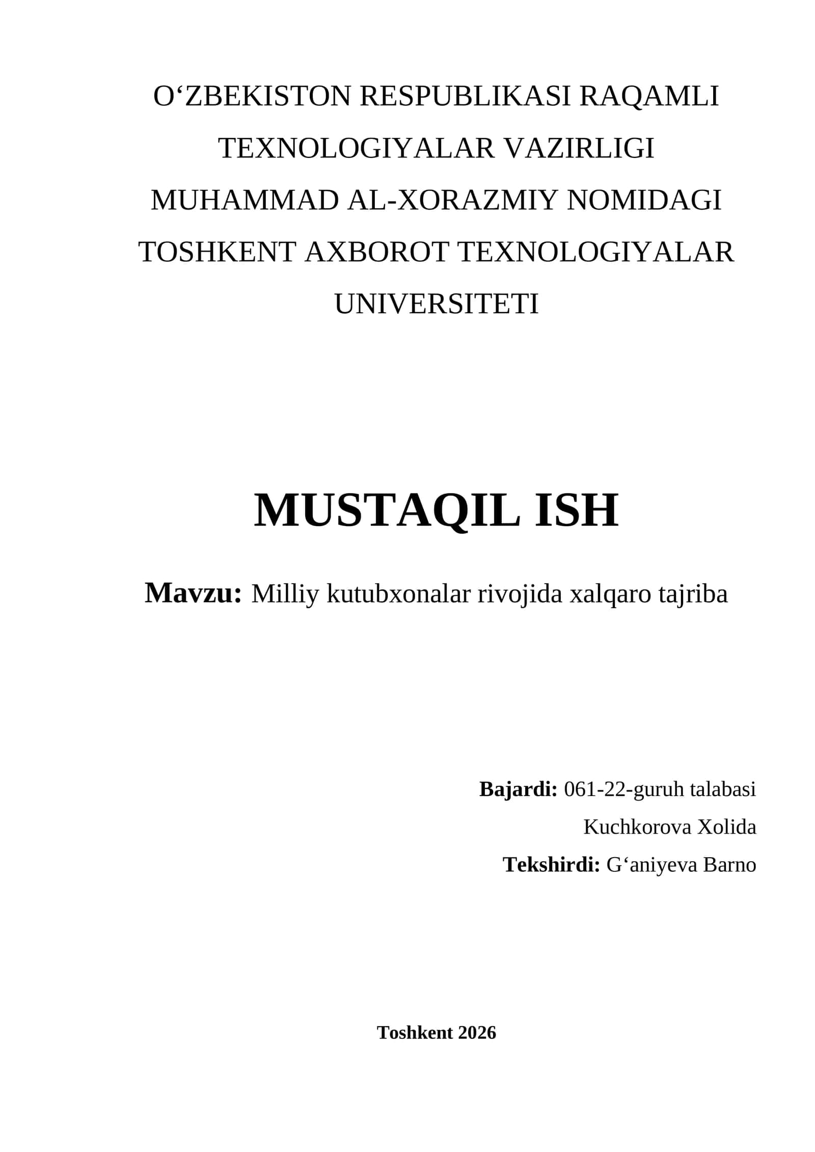 Milliy kutubxonalar rivojida xalqaro tajriba 1