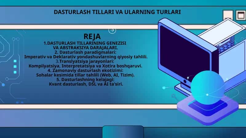 DASTURLASH TILLARI VA ULARNING TURLARI 1