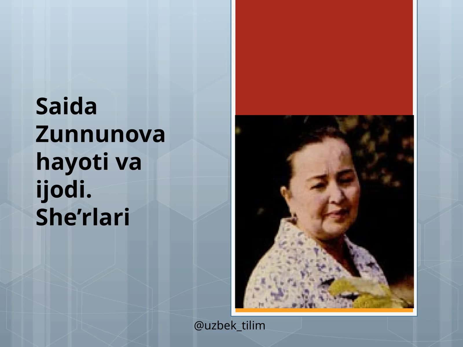 Saida Zunnunova hayoti va ijodi 1