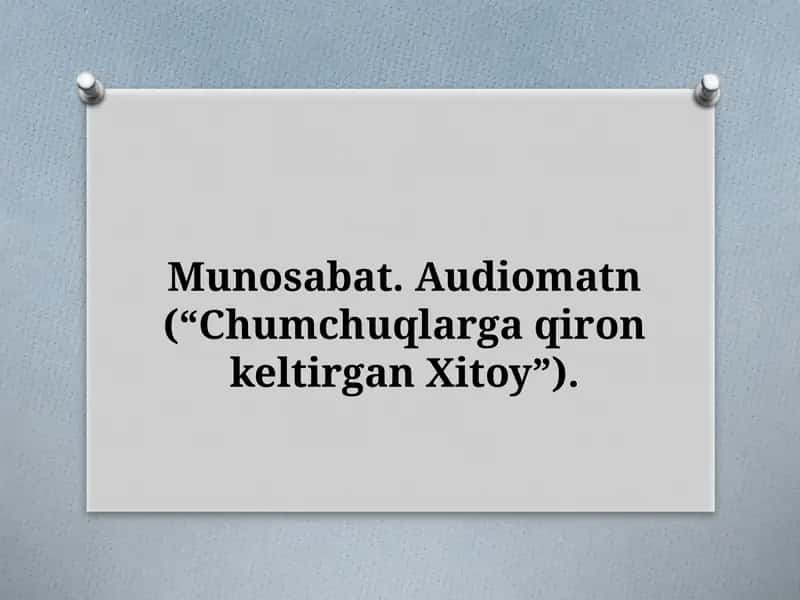 "Chumchuqlarga qiron keltirgan Xitoy" 1