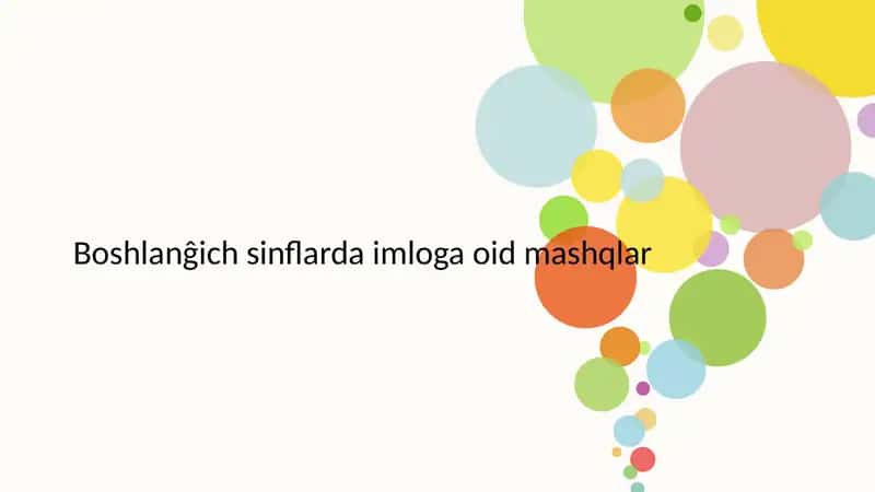 Imloviy Mashqlar 1