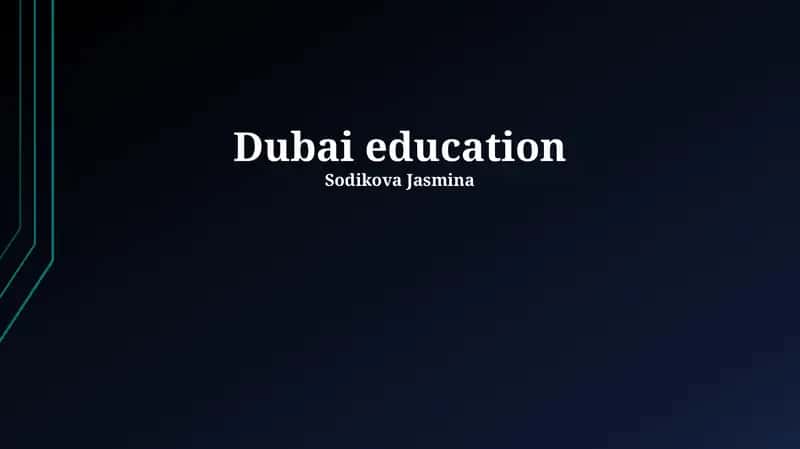 Dubai education 1