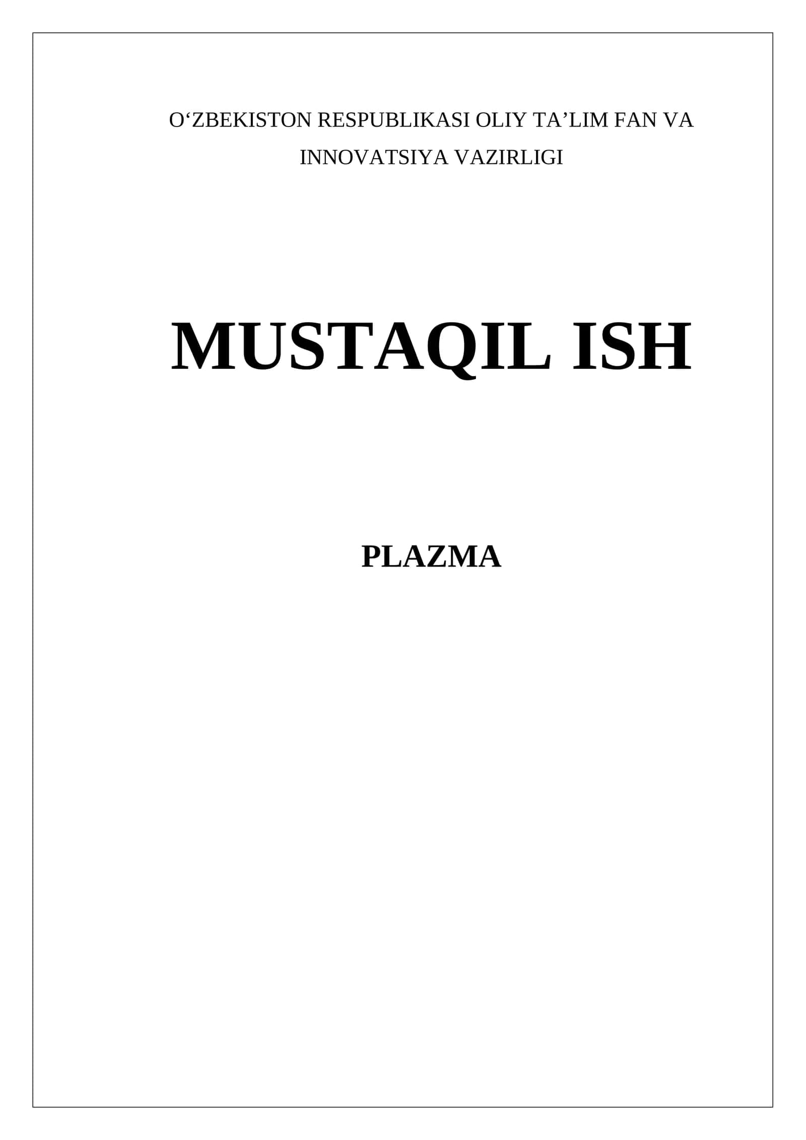 PLAZMA 1