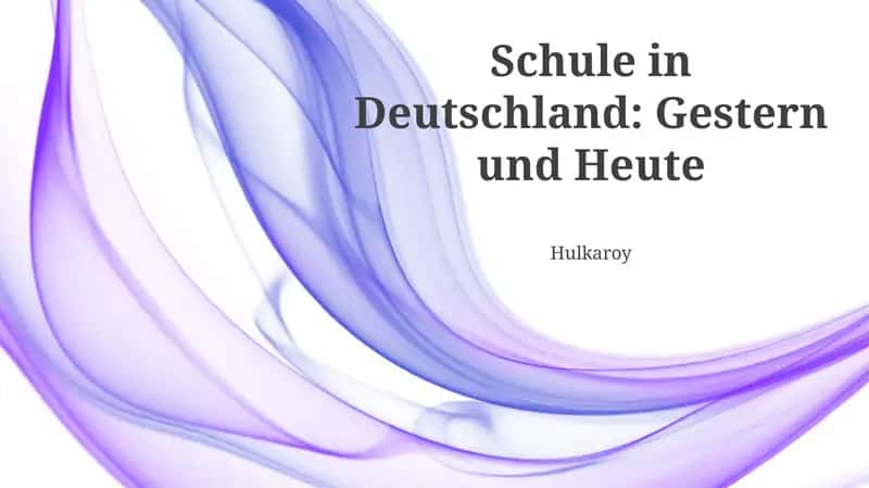 Germaniyada An'anaviy Ta'lim 1