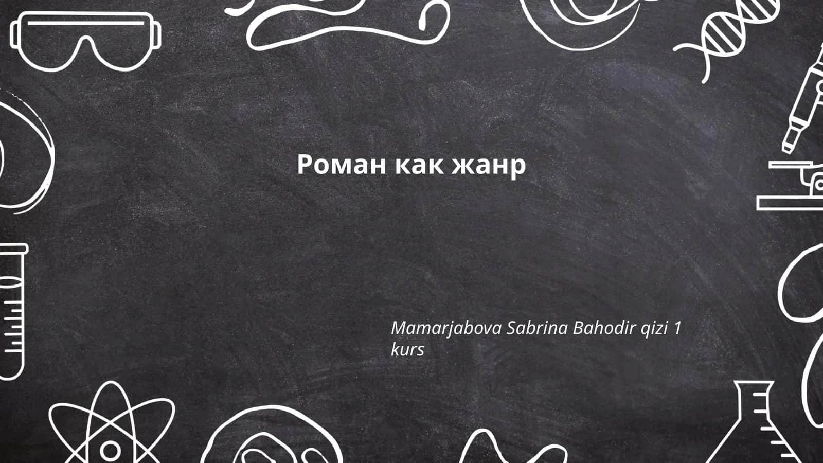 Роман как жанр 1