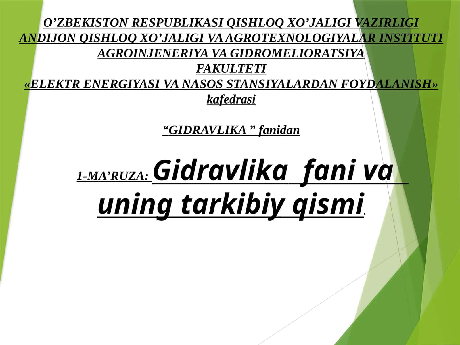 Gidravlika 1