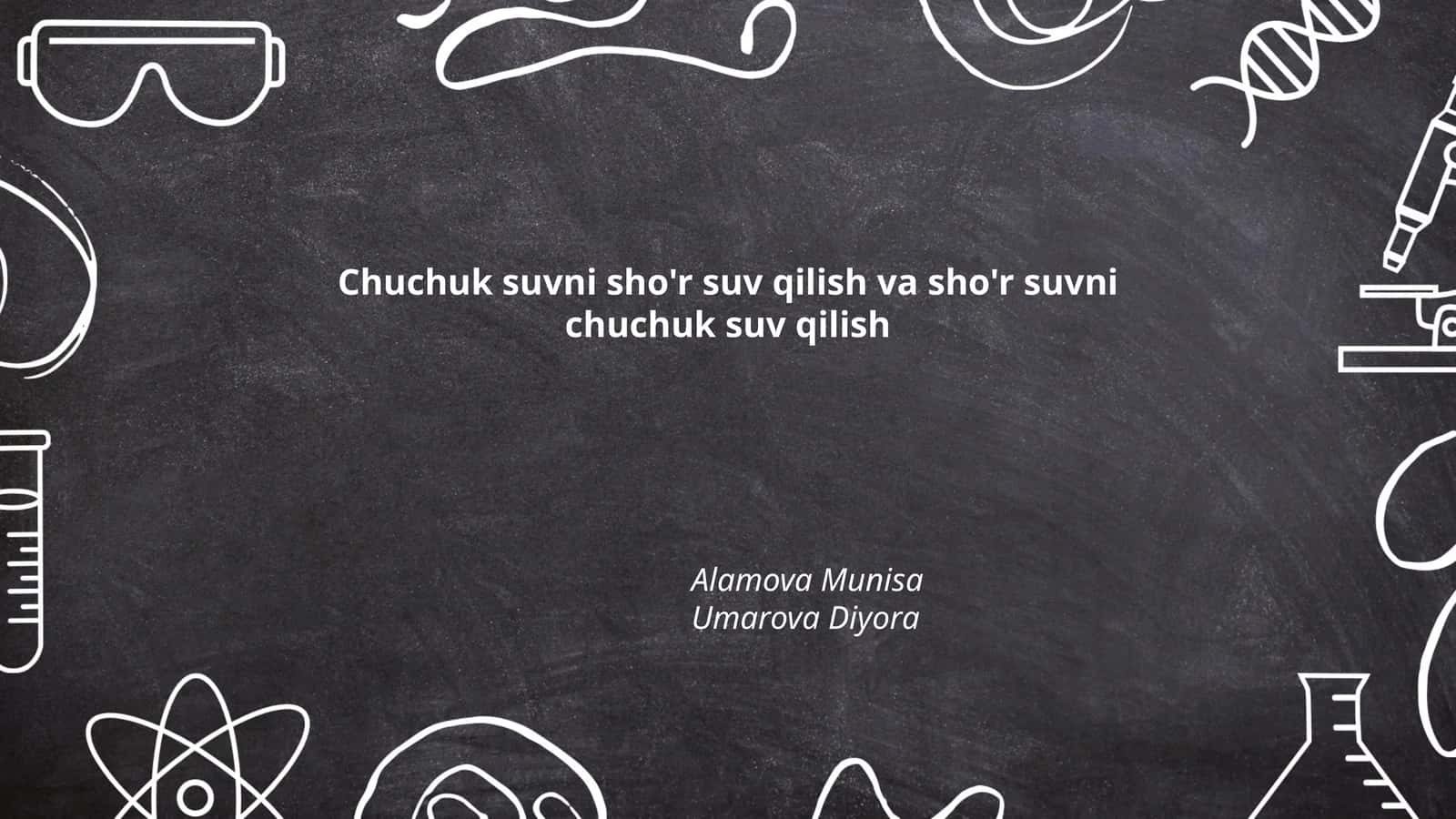 Sho'rlangan suvlarning turlari 1
