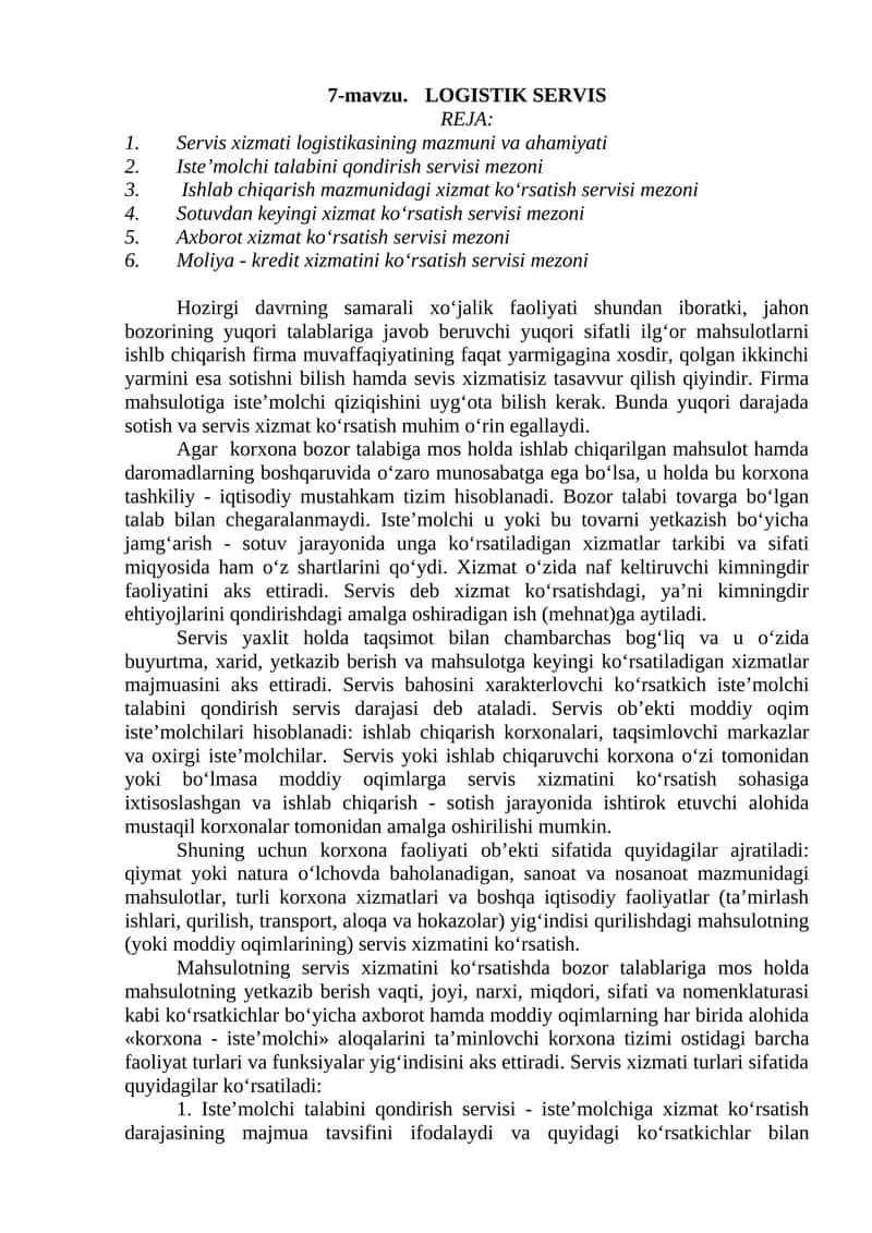 LOGISTIK SERVIS 1