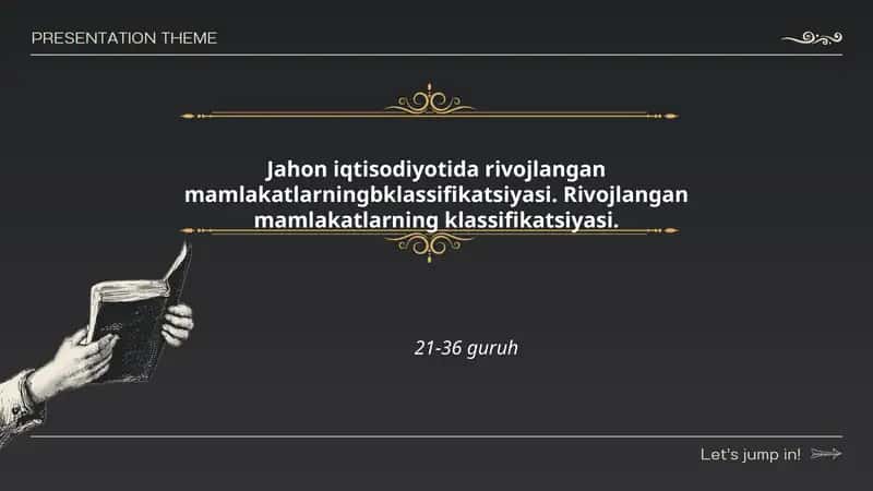 Rivojlangan mamlakatlarning klassifikatsiyasi 1