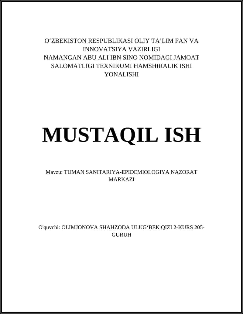 Tuman sanitariya-epidemiologiya nazorat markazi 1